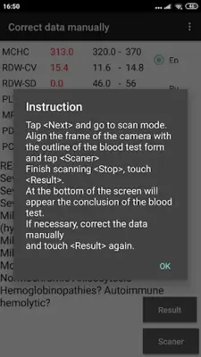 Blood Count Reader free android App screenshot 4